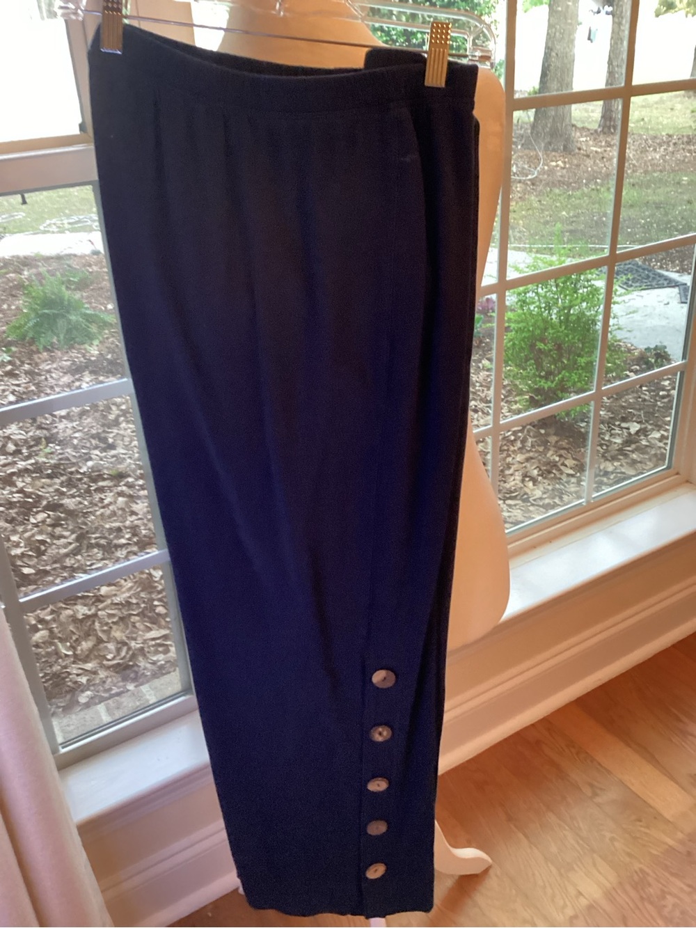 Soft Surroundings Midnight Navy Knit Skirt